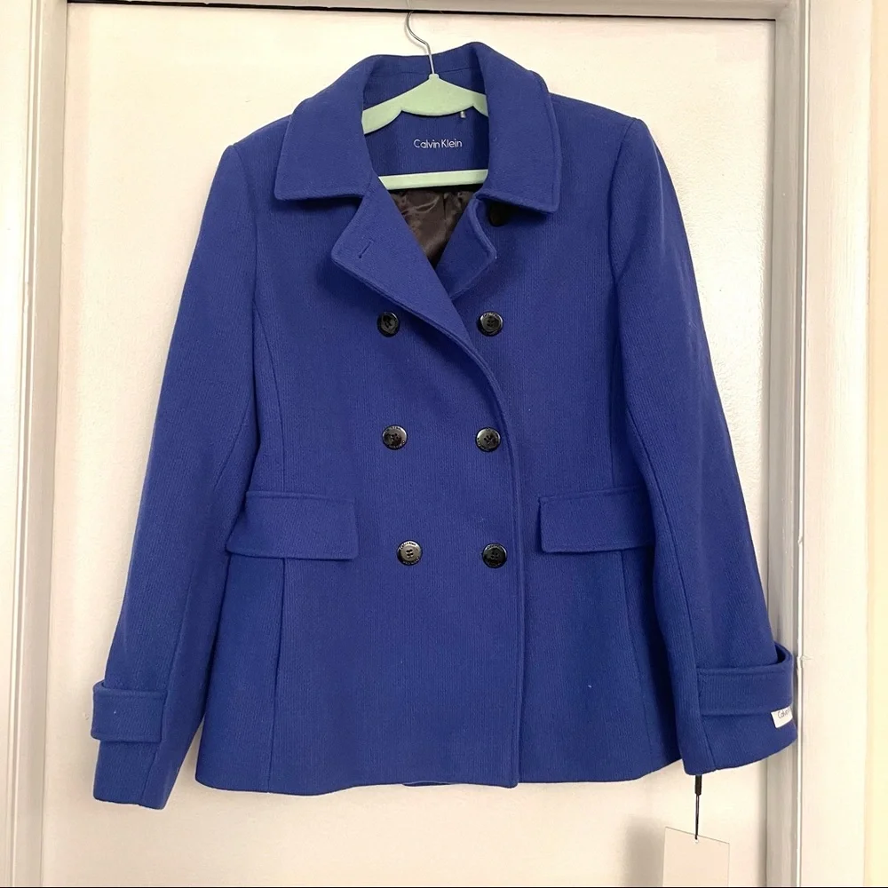 Calvin Klein Double Breasted Peacoat NWT - Picture 4 of 10